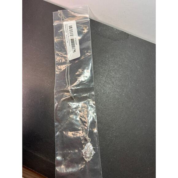 Swarovski zirconia rhodium over sterling silver pendant and chain necklace - Picture 7 of 11